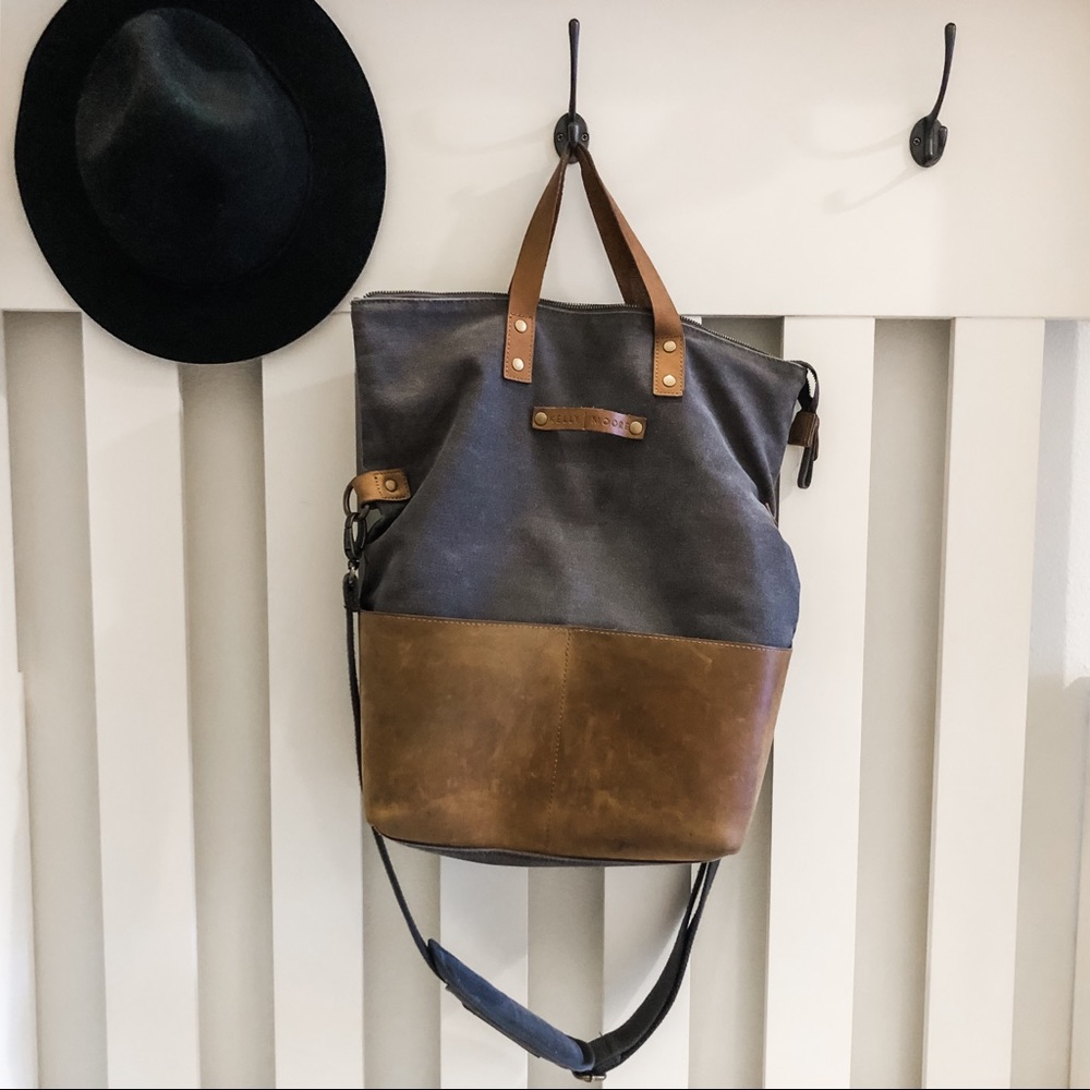 Kelly Moore Collins Tote (Canvas + Leather)